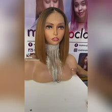 Load and play video in Gallery viewer, Middle Part 14&quot; Lace Wig Paula
