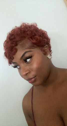 Curly Lace Front Pixie Wig Amy