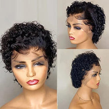 Load image into Gallery viewer, Curly 13x4 Human Hair Pixie Wig Sandra
